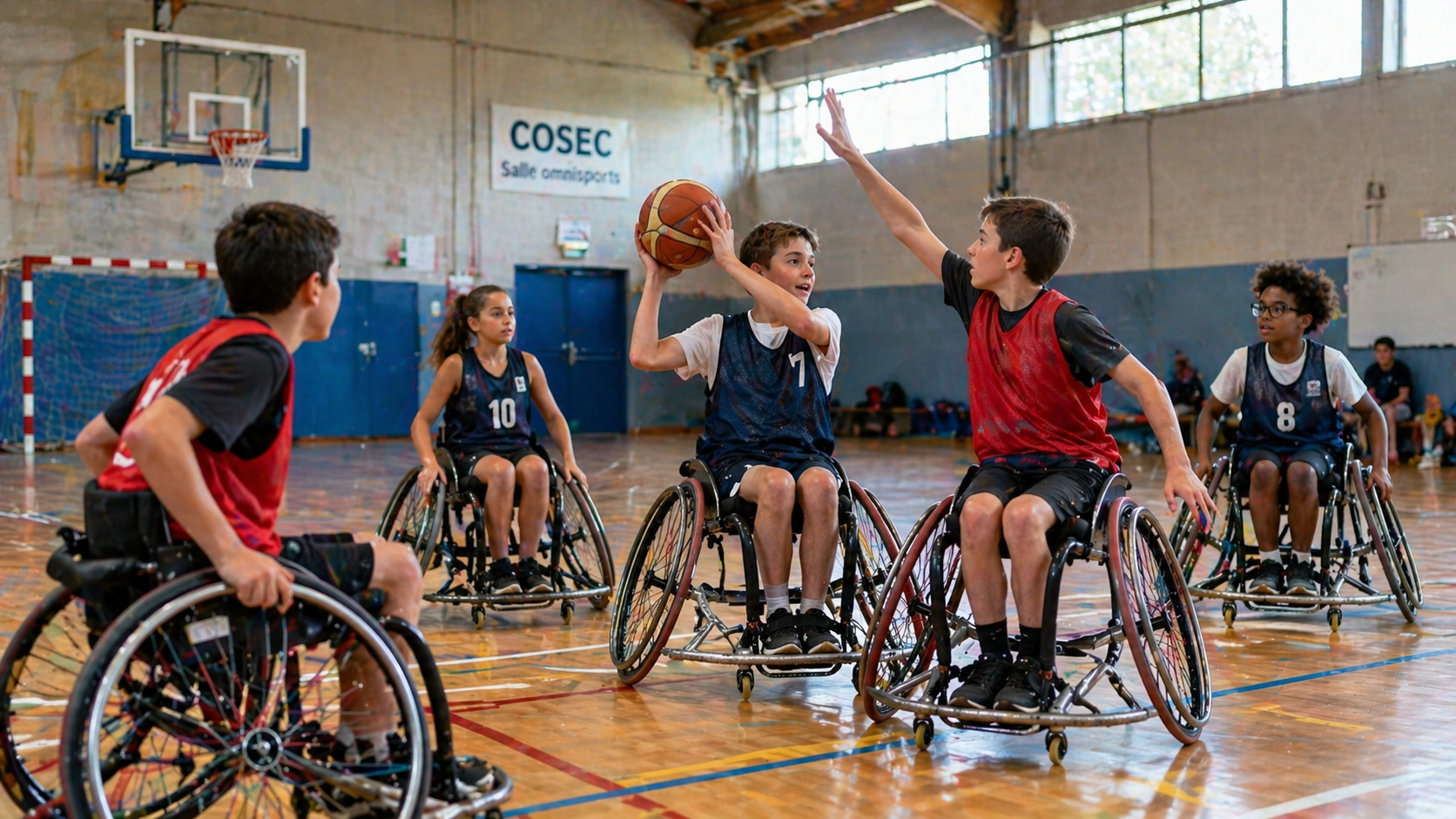 Session de découverte du basket fauteuil à Bastia